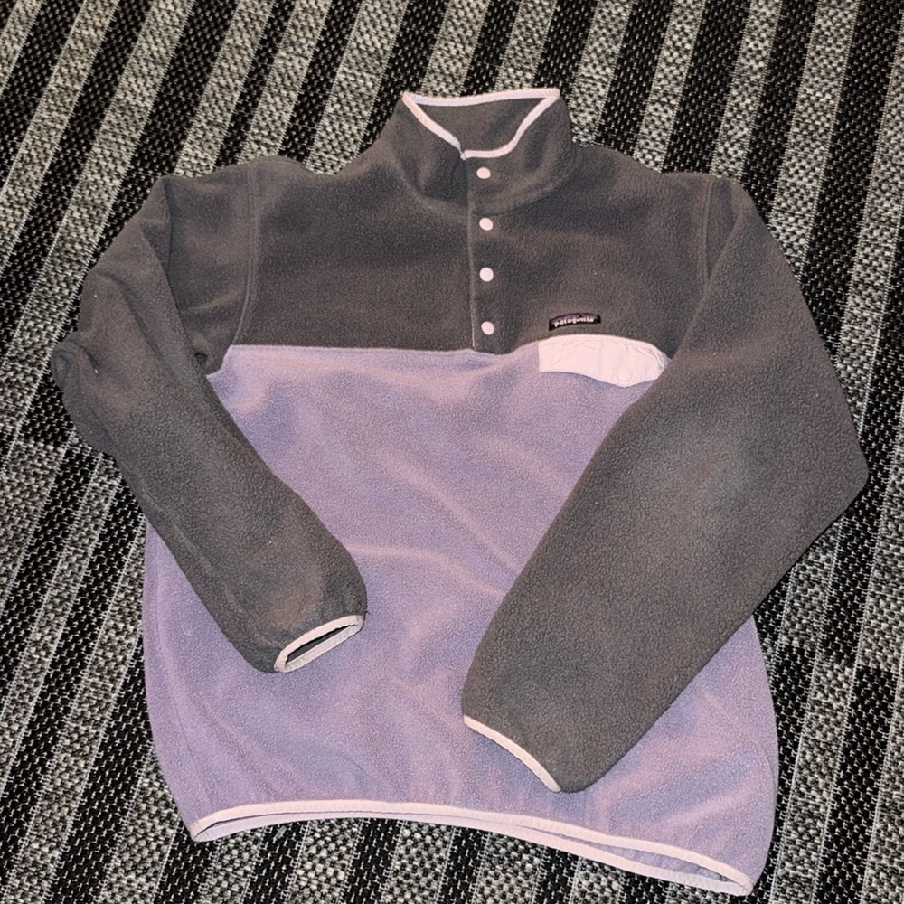 Patagonia Gray and Purple Women's Sweater